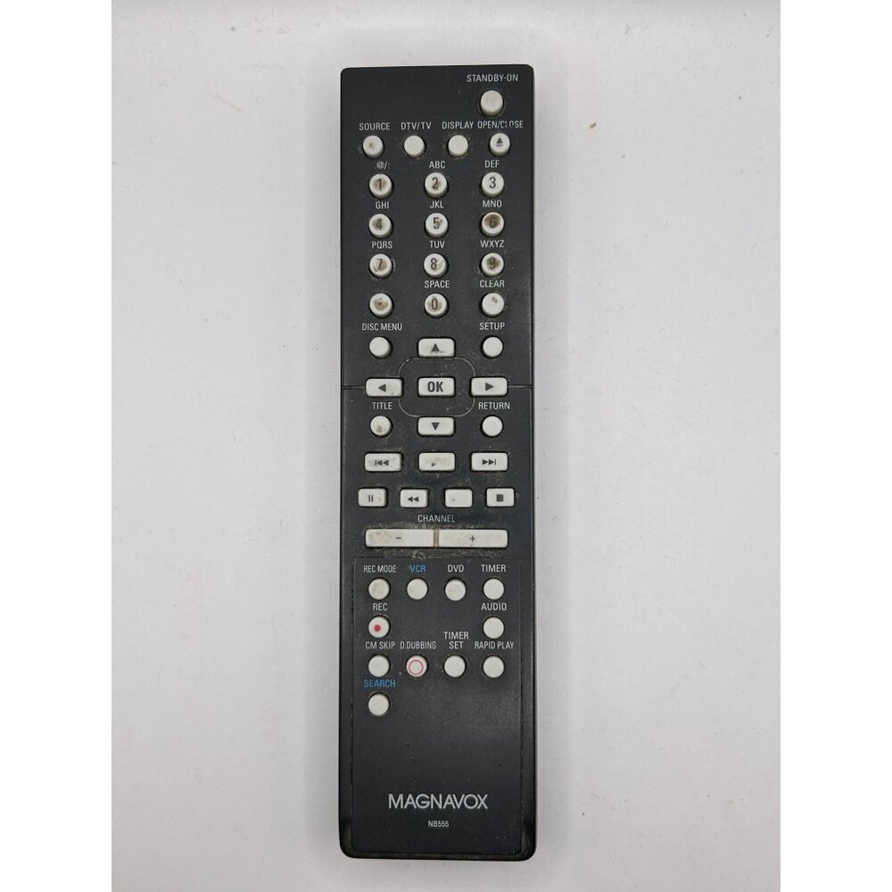 Magnavox NB555 Remote Control For DVD/VCR TV Combo Player Black Battery Operated